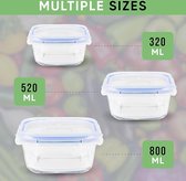 Voedselopbergcontainers - Set of Glass Food Storage Containers