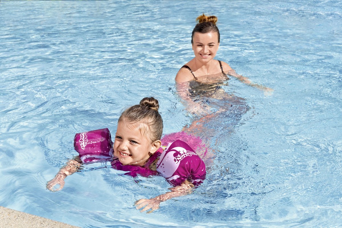 Bestway Puddle Jumper Tropische Bloemen - Verstelbare Zwembandjes voor Kinderen - Draagkracht 15 - 30 kg size — afbeelding 15