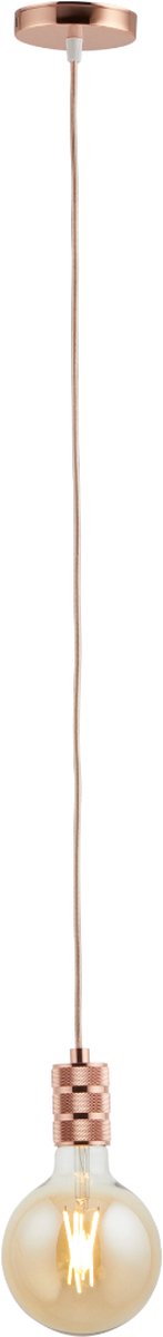 Pendel Rosé Goud - Inclusief Lichtbron Goud - Retro - 1.5m Snoer - Met Plafondkap