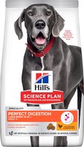Hill's SCIENCE PLAN Perfect Digestion Large Breed Adult 1+ Hondenvoer met Kip & bruine Rijst 12 kg