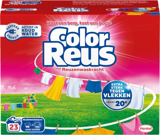 Witte Reus Wasmiddel Color Reus Poeder 23 Wasbeurten - 1,15 kg
