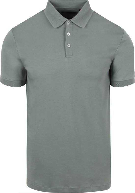 Suitable - Liquid Poloshirt Groen - Slim-fit - Heren Poloshirt Maat 4XL