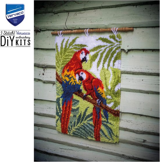 Vervaco Button carpet with button hooks, Swans, 55 x 40 cm, PN-0021856