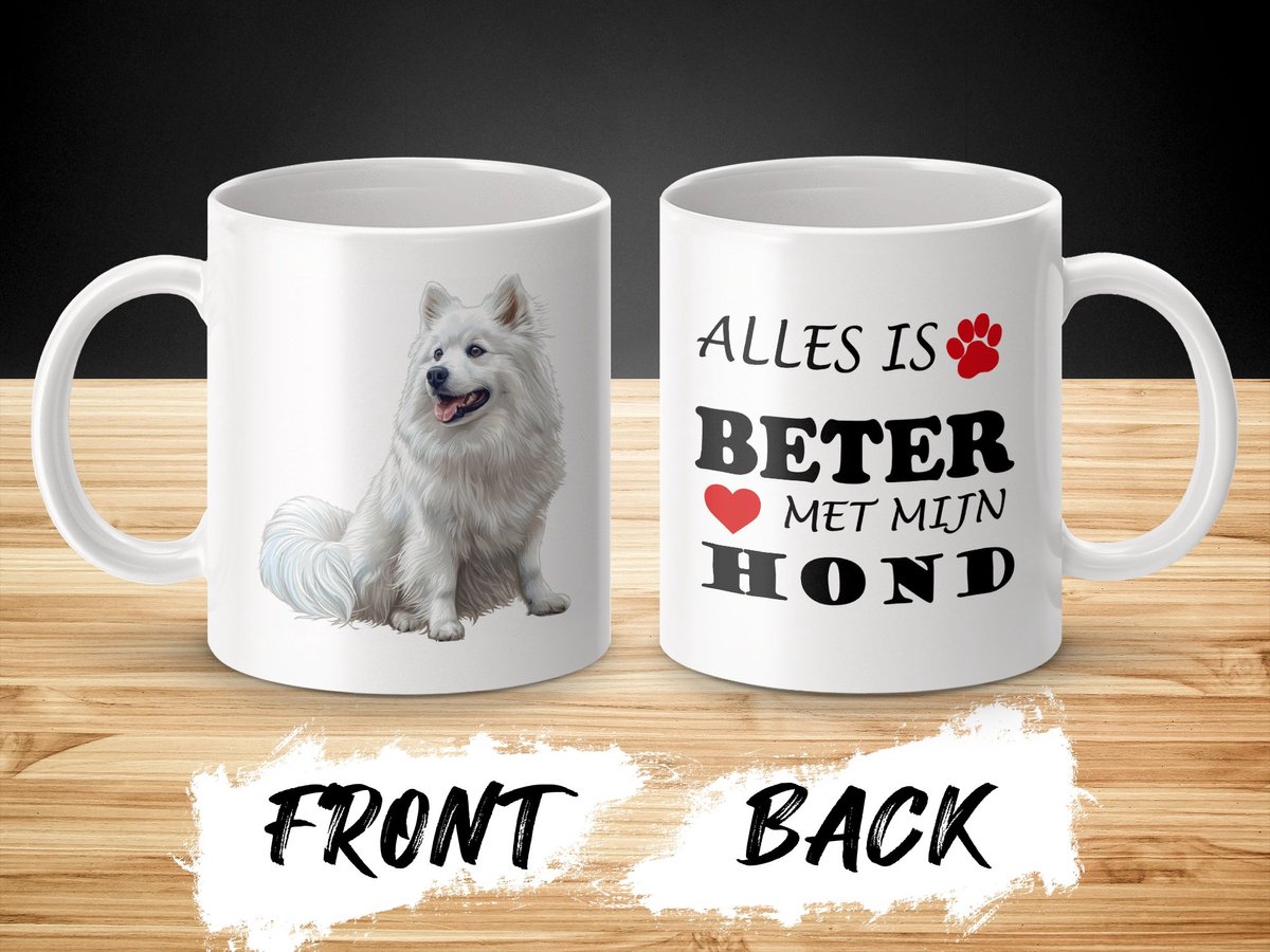 Mok American Eskimo Alles is beter met mijn hond - dog - doglover
