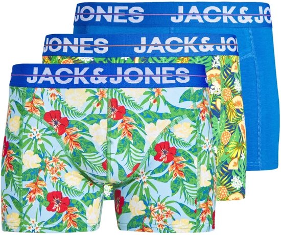 Jack & Jones heren boxershorts 3-Pack - Pineapple - M - Blauw