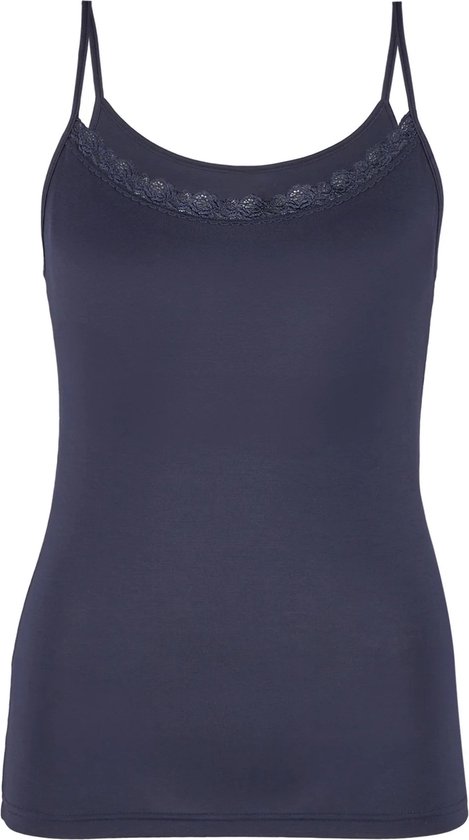 Nina von C chemise spaghetti pour femme en dentelle - Modal - 40 - Blauw