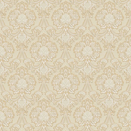 Barok behang Profhome 310323-GU papier behang licht gestructureerd in barok stijl mat goud beige crèmewit 5,33 m2