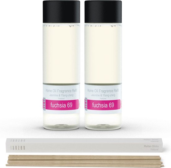 JANZEN Home Fragrance Refill Fuchsia 69 2-pack Incl. Gratis Sticks - Geurstokjes