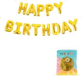 Festivz Gouden Happy Birthday Letters Ballonnen - Goud – 40 CM - Decoratie – Feestversiering – Golden - Verjaardag - Bruiloft - Feest
