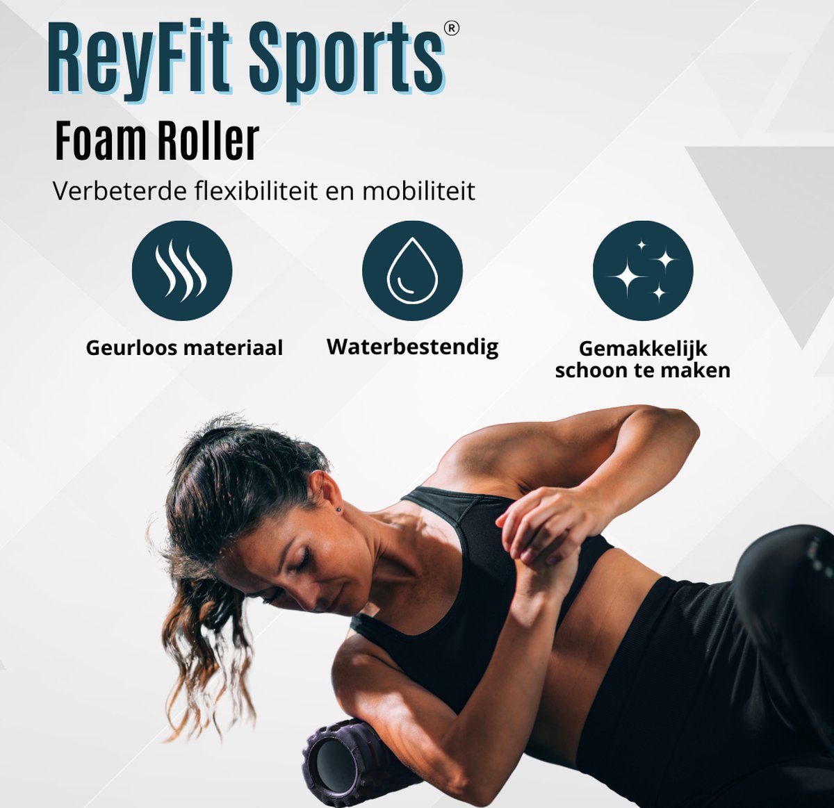 ReyFit Sports Foam Roller - Triggerpoint Massage thumbnail 5