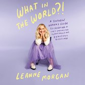 Boek "What in the World?!" met Leanne Morgan in een paarse rok en witte top.