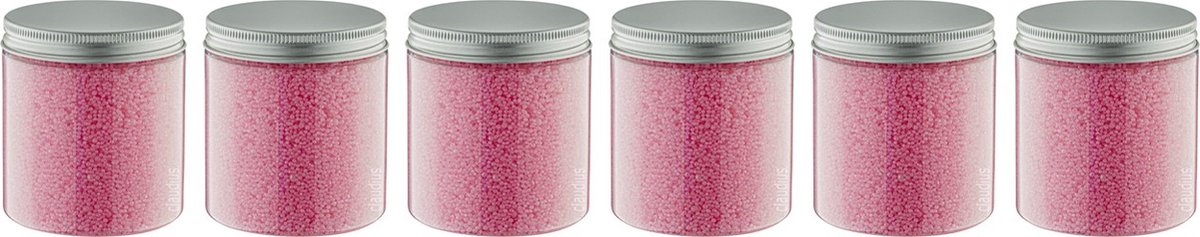 Goedkoopste Badkaviaar Rozen - 200 gram - Pot met aluminium deksel - set van 6 stuks - bad parels voor in bad