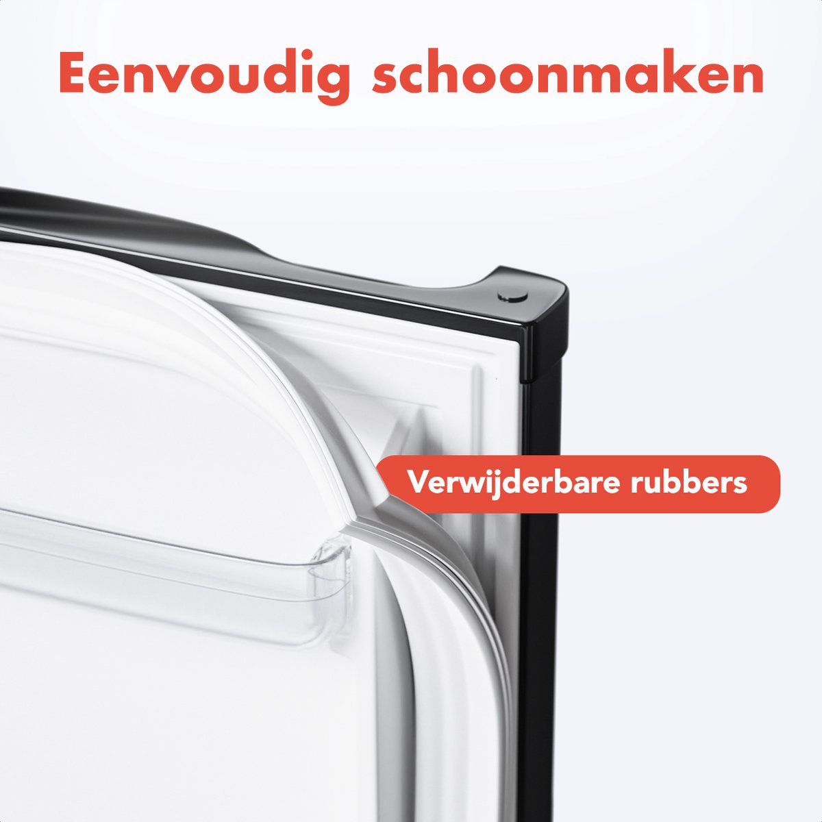 KitchenBrothers Koelkast - 61L Koelvak - 24L Vriesvak - Koelvriescombinatie - IJskast - Frigo - Vrijstaand - Zwart — afbeelding 5