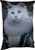 Sierkussen Mondiart' Royal Cat White'