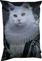 Sierkussen -' Royal Cat White'