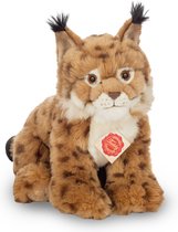 Hermann Teddy Knuffeldier Lynx - zachte pluche stof - premium knuffels - lichtbruin - 26 cm
