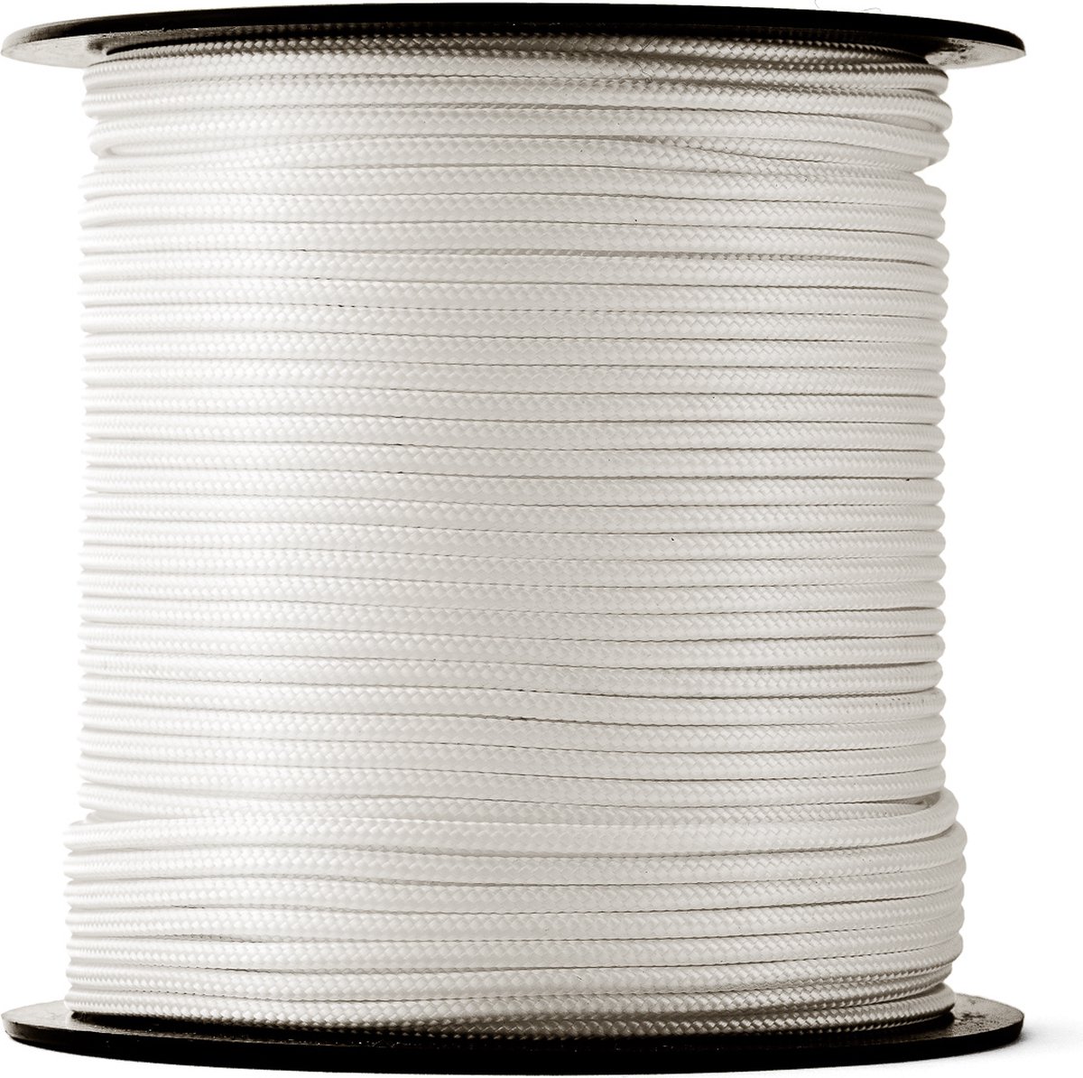 SNURO Gevlochten nylon Touw (1mm, 500M) - Slijtvast koord in sterke witte polyamide - Paracord koord - met zeer hoge breeksterktes