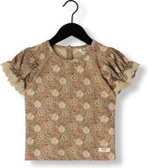 Baje Studio Liv Tops & T-shirts Meisjes - Shirt - Taupe - Maat 86/92