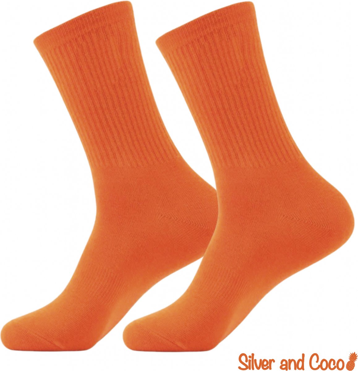SilverAndCoco - Oranje Sokken | Gekke Vrolijke Foute Nederland Kleding / Leuke Grappige Dikke Warme Dames & Heren Nederlands Elftal Tenue Versiering / Thermosokken Nederlandse Vlag Sok Outfit Katoen / Socks Mannen en Vrouwen