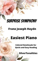 Surprise Symphony Easiest Piano Sheet Music with Colored Notation