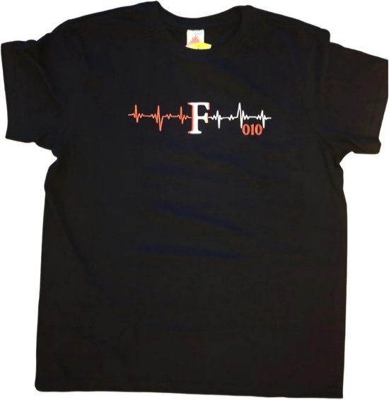 T-shirt Feyenoord hartslag Maat XL