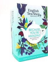 English Tea Shop - Because You're Amazing - Say Something With Tea - Biologisch - assortiment thee - 20 theezakjes