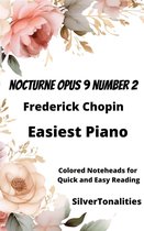 Nocturne Opus 9 Number 2 Piano Sheet Music with Colored Notation