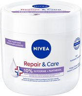 NIVEA Repair & Care Sensitive Bodycrème - 10% Glycerine + Panthenol - Barrière Crème voor Gevoelige en Jeukerige Huid - 400 ml