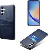 Backcover met Opbergvakjes + PMMA Screenprotector voor Galaxy A15 _ Blauw