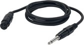 DAP Audio Microfoon Kabel - Female XLR naar Jack Mono - 3m (Zwart)