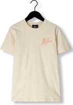 Malelions Space T-shirt Polo's & T-shirts Jongens - Polo shirt - Beige - Maat 128