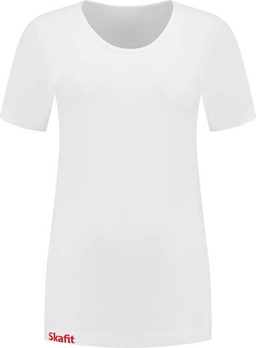 Skafit Casual dames ondershirt maat L - wit - ademend - antibacterieel - stretch - platte naden - extra lengte