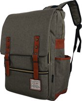ZILOU Backpack - Sac à dos - 20-35 litres - Compartiment pour ordinateur portable 15 "- Student - Travail - Voyages - Grijs