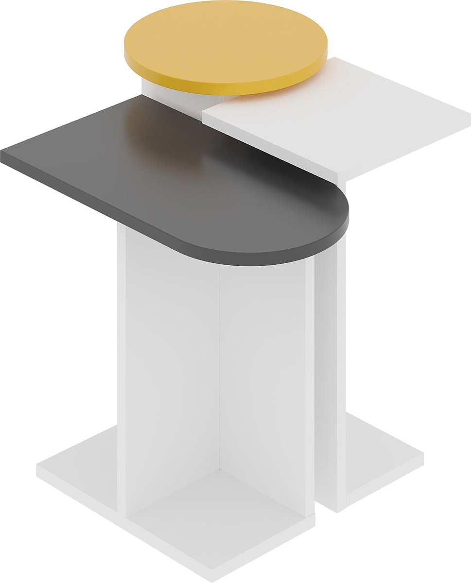 Pochon - Bijzettafel Mund - Wit - 40x51x53