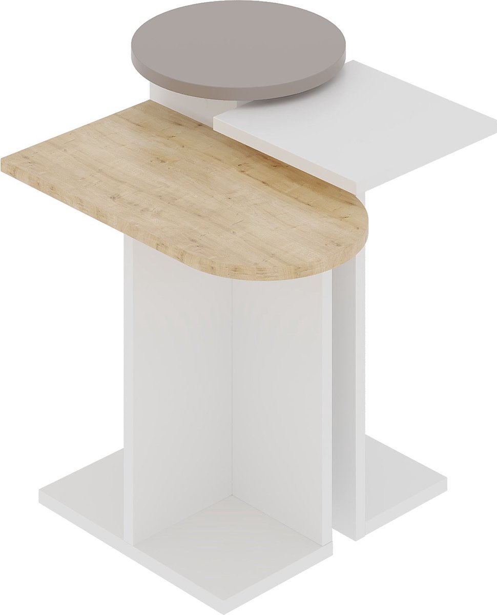 Pochon - Bijzettafel Mund - Wit - 40x51x53