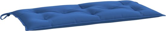 vidaXL - Tuinbankkussen - 110x50x7 - cm - stof - blauw