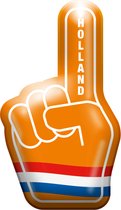 Folat - Oranje opblaasbare hand - 45 x 82 cm - EK voetbal 2024 - EK voetbal versiering - Europees kampioenschap voetbal