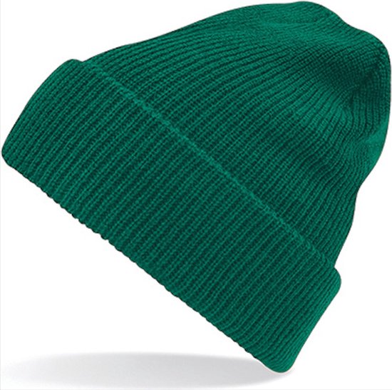 Finnacle - Beanie - Muts - Gehaakte - Hippe muts - Wintermuts - Winter accessoire - Koud hoofd - Donkergroen