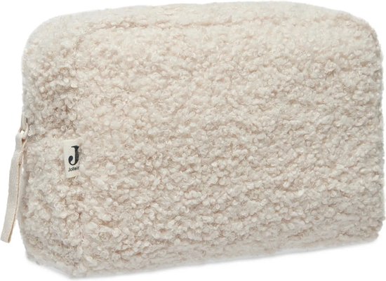 Jollein - Etui (Boucle - Naturel) - 100% Polyester - Luieretui, Baby Toilettas - 21x14cm