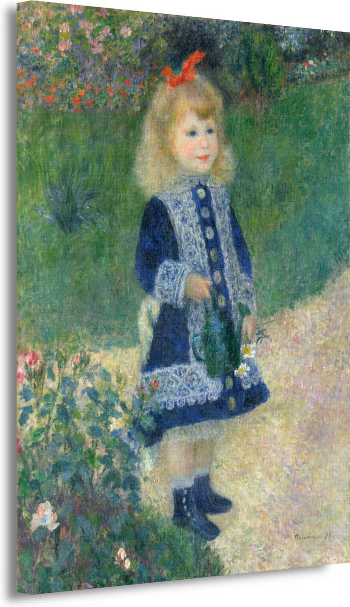 Een meisje met een gieter - Pierre-Auguste Renoir schilderij - Meisje wanddecoratie - Canv