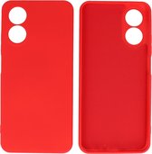 Hoesje Geschikt voor OPPO A78 4G - Fashion Telefoonhoesje Backcover - Siliconen Hoesje - Rood