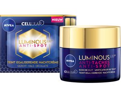 NIVEA Cellular LUMINOUS630 Anti-Spot Egaliserende Nachtcrème voor Vrouwen - Anti-Pigmentvlekken…