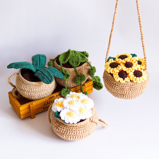 Ensemble de crochet tout-en-un | Kit de crochet pour panier suspendu | Nouveau produit | Ensemble de 4 pièces | Le meilleur cadeau | Kits de crochetage pour débutants