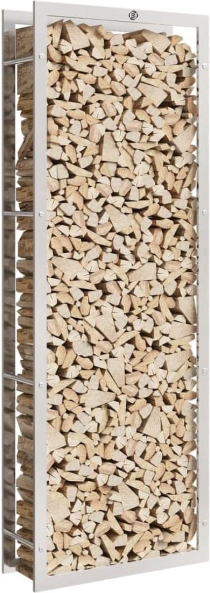 Equivera Haardhoutopslag - 80 x 28 x 222 - Houtopslag - Haardhout Opslag - Brandhoutrek - Houtberging