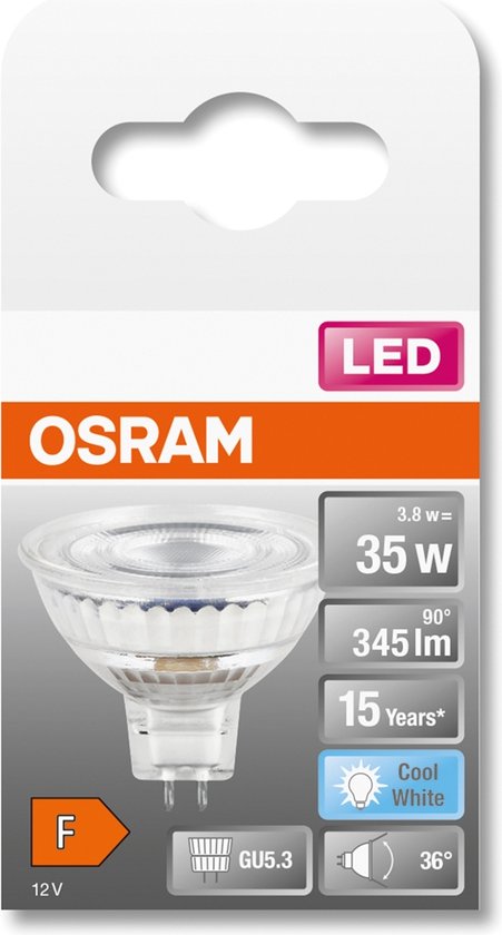 Osram Led Star LED GU5.3 Spot Helder 3.8W 345lm - 840 Koel Wit