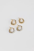 Sakura EARRINGS Gold Silver Small