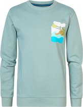 PETROL Jongens-Sweater--5179 Aqua Grey-Maat 128