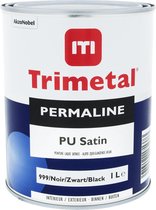 Trimetal Permaline PU Satin - Zijdeglanslak van hoge kwaliteit - Zwart - 1 L
