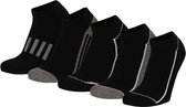 Apollo boys sneaker sokken zwart/grijs 5-pack maat 23-26