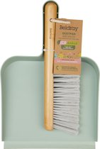 Beldray Dustpan & Brush set Rubber Edge verzamelen stof duurzame Bamboo handgreep Groen